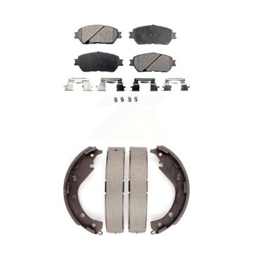 Front Rear Ceramic Brake Pads Drum Shoe Kit For Toyota Camry Vehicles Manufactured In USA KTN-100194