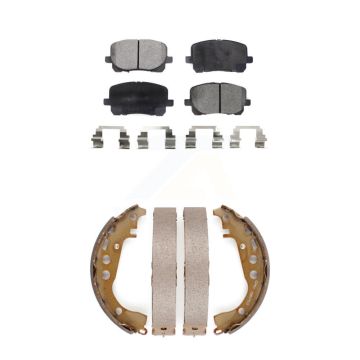 Front Rear Ceramic Brake Pads And Drum Shoes Kit For Toyota Corolla KTN-100199