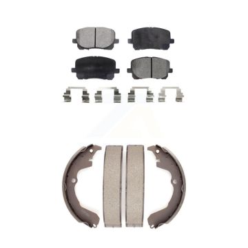 Front Rear Ceramic Brake Pads And Drum Shoes Kit For Toyota Matrix Pontiac Vibe KTN-100200