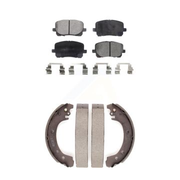 Front Rear Ceramic Brake Pads And Drum Shoes Kit For Toyota Corolla KTN-100202