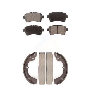 Front Rear Ceramic Brake Pads And Drum Shoes Kit For 2002-2005 Suzuki Aerio KTN-100206