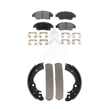 Front Rear Ceramic Brake Pads And Drum Shoes Kit For Honda Civic KTN-100210