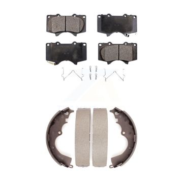 Front Rear Ceramic Brake Pads And Drum Shoes Kit For Toyota Tacoma KTN-100220