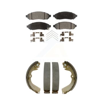 Front Rear Ceramic Brake Pads And Drum Shoes Kit For Nissan NV200 Chevrolet City Express KTN-100223