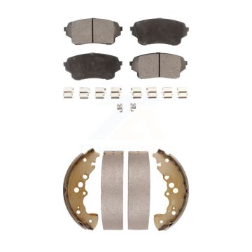 Front Rear Ceramic Brake Pads And Drum Shoes Kit For Suzuki XL-7 KTN-100224