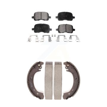 Front Rear Ceramic Brake Pads And Drum Shoes Kit For 2002 Toyota Corolla From 04 02 KTN-100234