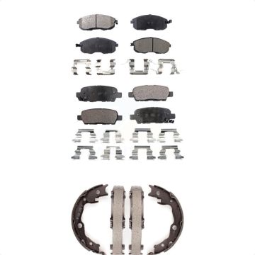 Front Rear Ceramic Brake Pads And Parking Shoes Kit For Nissan Sentra Juke KTN-100530