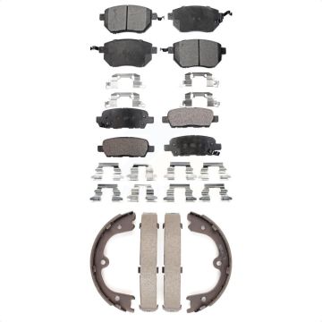 Front Rear Ceramic Brake Pads And Parking Shoes Kit For Nissan Murano KTN-100539