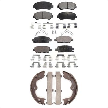 Front Rear Ceramic Brake Pads And Parking Shoes Kit For Nissan Maxima KTN-100540
