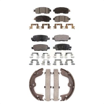 Front Rear Ceramic Brake Pads And Parking Shoes Kit For Nissan Altima KTN-100544