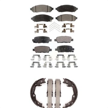 Front Rear Ceramic Brake Pads And Parking Shoes Kit For Nissan LEAF KTN-100545