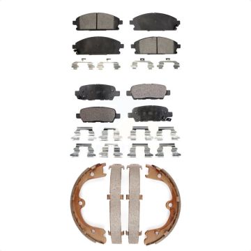 Front Rear Ceramic Brake Pads And Parking Shoes Kit For 2004-2005 Nissan Quest KTN-100546