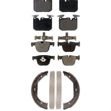 Front Rear Ceramic Brake Pads Parking Shoe Kit For BMW 435i xDrive 440i Gran Coupe 340i 3 KTN-100551
