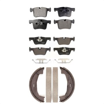 Front Rear Ceramic Brake Pads And Parking Shoes Kit For BMW 320i xDrive 328i 328d KTN-100556