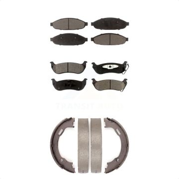 Front Rear Ceramic Brake Pads And Parking Shoes Kit For 2004-2008 Chrysler Pacifica KTN-100558