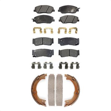 Front Rear Ceramic Brake Pads And Parking Shoes Kit For 2007-2009 Hyundai Santa Fe KTN-100568