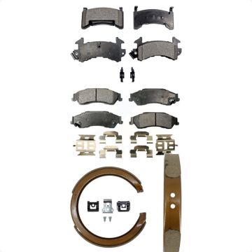Front Rear Ceramic Brake Pads And Parking Shoes Kit For Chevrolet S10 GMC Sonoma KTN-100582