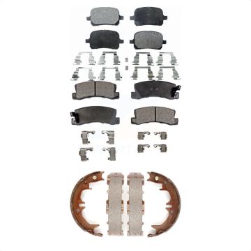 Front Rear Ceramic Brake Pads Parking Shoes Kit For Toyota Camry Lexus RX300 Solara ES300 KTN-100607
