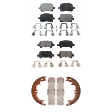 Front Rear Ceramic Brake Pads And Parking Shoes Kit For Toyota Camry Solara Avalon KTN-100608