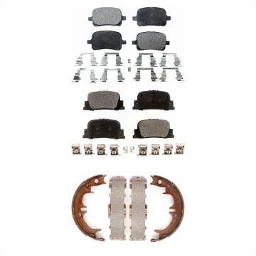Front Rear Ceramic Brake Pads And Parking Shoes Kit For Toyota Camry Lexus ES300 KTN-100610