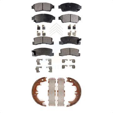 Front Rear Ceramic Brake Pads And Parking Shoes Kit For 1992-1999 Toyota Camry 2.2L KTN-100611