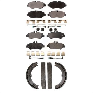 Front Rear Ceramic Brake Pads And Parking Shoes Kit For Sprinter 2500 Mercedes-Benz Dodge KTN-100612