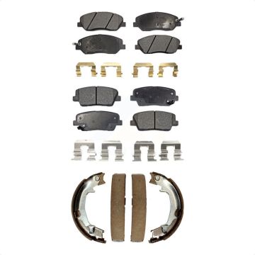 Front Rear Ceramic Brake Pads And Parking Shoes Kit For Kia Sedona Hyundai Entourage KTN-100618