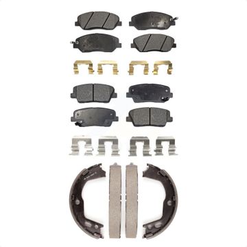 Front Rear Ceramic Brake Pads And Parking Shoes Kit For Hyundai Genesis 3.8L KTN-100620