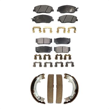 Front Rear Ceramic Brake Pads And Parking Shoes Kit For Hyundai Entourage Kia Sedona KTN-100621