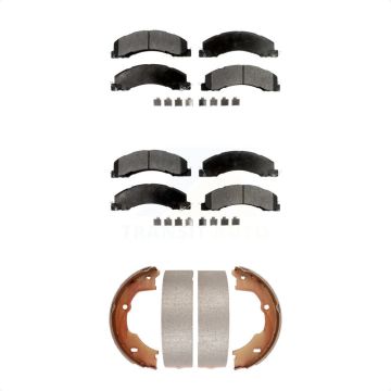 Front Rear Ceramic Brake Pads Parking Shoes Kit For Ram Dodge Sterling Truck 4500 5500 45 KTN-100632