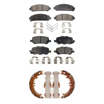 Front Rear Ceramic Brake Pads And Parking Shoes Kit For 2009-2016 Toyota Venza KTN-100633