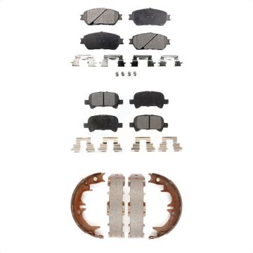 Front Rear Ceramic Brake Pads And Parking Shoes Kit For Toyota Camry Solara Avalon KTN-100646