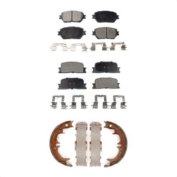 Front Rear Ceramic Brake Pads And Parking Shoes Kit For Toyota Camry KTN-100647