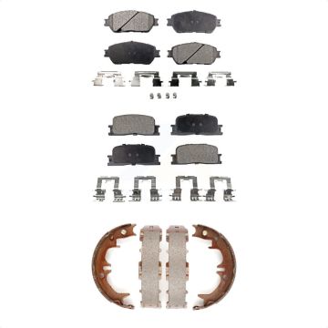 Front Rear Ceramic Brake Pads And Parking Shoes Kit For Toyota Camry Lexus ES330 ES300 KTN-100648