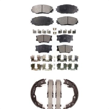 Front Rear Ceramic Brake Pads And Parking Shoes Kit For Toyota RAV4 Lexus HS250h KTN-100653