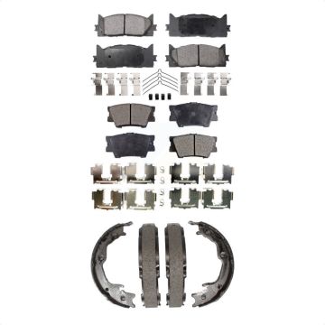 Front Rear Ceramic Brake Pads Parking Shoe Kit For Toyota Camry Lexus ES350 Avalon ES300h KTN-100654