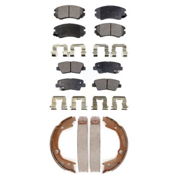 Front Rear Ceramic Brake Pads And Parking Shoes Kit For Hyundai Elantra Sonata KTN-100658