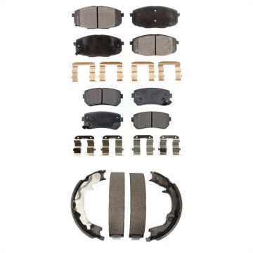 Front Rear Ceramic Brake Pads And Parking Shoes Kit For 2010-2013 Kia Forte Koup KTN-100661