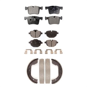 Front Rear Ceramic Brake Pads And Parking Shoes Kit For 2011 BMW X3 xDrive28i KTN-100665