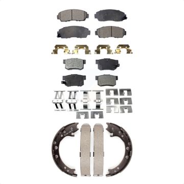 Front Rear Ceramic Brake Pads And Parking Shoes Kit For Acura RDX KTN-100676