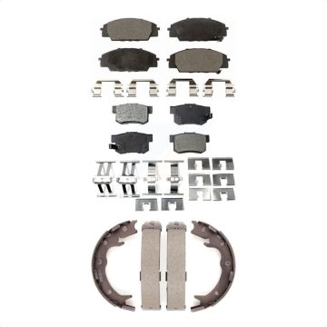 Front Rear Ceramic Brake Pads And Parking Shoes Kit For 2000-2006 Honda S2000 KTN-100679