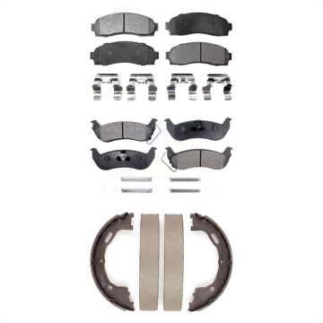 Front Rear Ceramic Brake Pads And Parking Shoes Kit For Ford Ranger Mazda B2300 KTN-100687