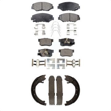 Front Rear Ceramic Brake Pads And Parking Shoes Kit For 2005-2006 Honda CR-V KTN-100689