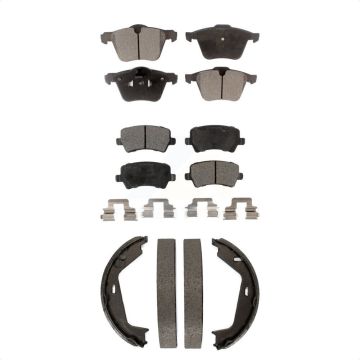 Front Rear Ceramic Brake Pads And Parking Shoes Kit For 2007-2009 Volvo S80 AWD KTN-100771