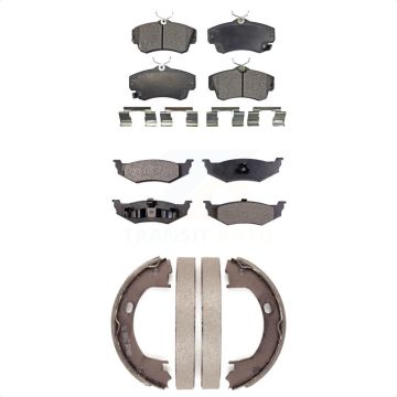 Front Rear Ceramic Brake Pads And Parking Shoes Kit For Chrysler PT Cruiser Dodge Neon KTN-100775