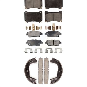 Front Rear Ceramic Brake Pads And Parking Shoes Kit For Hyundai Genesis KTN-100776