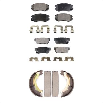 Front Rear Ceramic Brake Pads And Parking Shoes Kit For Hyundai Tucson Kia Sportage KTN-100780