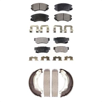 Front Rear Ceramic Brake Pads And Parking Shoes Kit For Hyundai Sonata Kia Optima KTN-100781