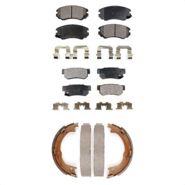 Front Rear Ceramic Brake Pads And Parking Shoes Kit For 2006-2009 Hyundai Azera KTN-100783