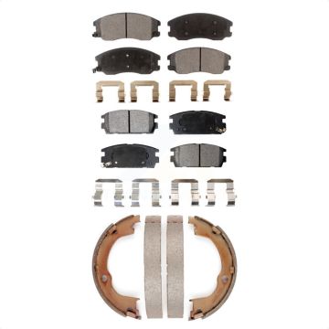 Front Rear Ceramic Brake Pads Parking Shoes Kit For Chevrolet Equinox Pontiac Torrent Vue KTN-100788